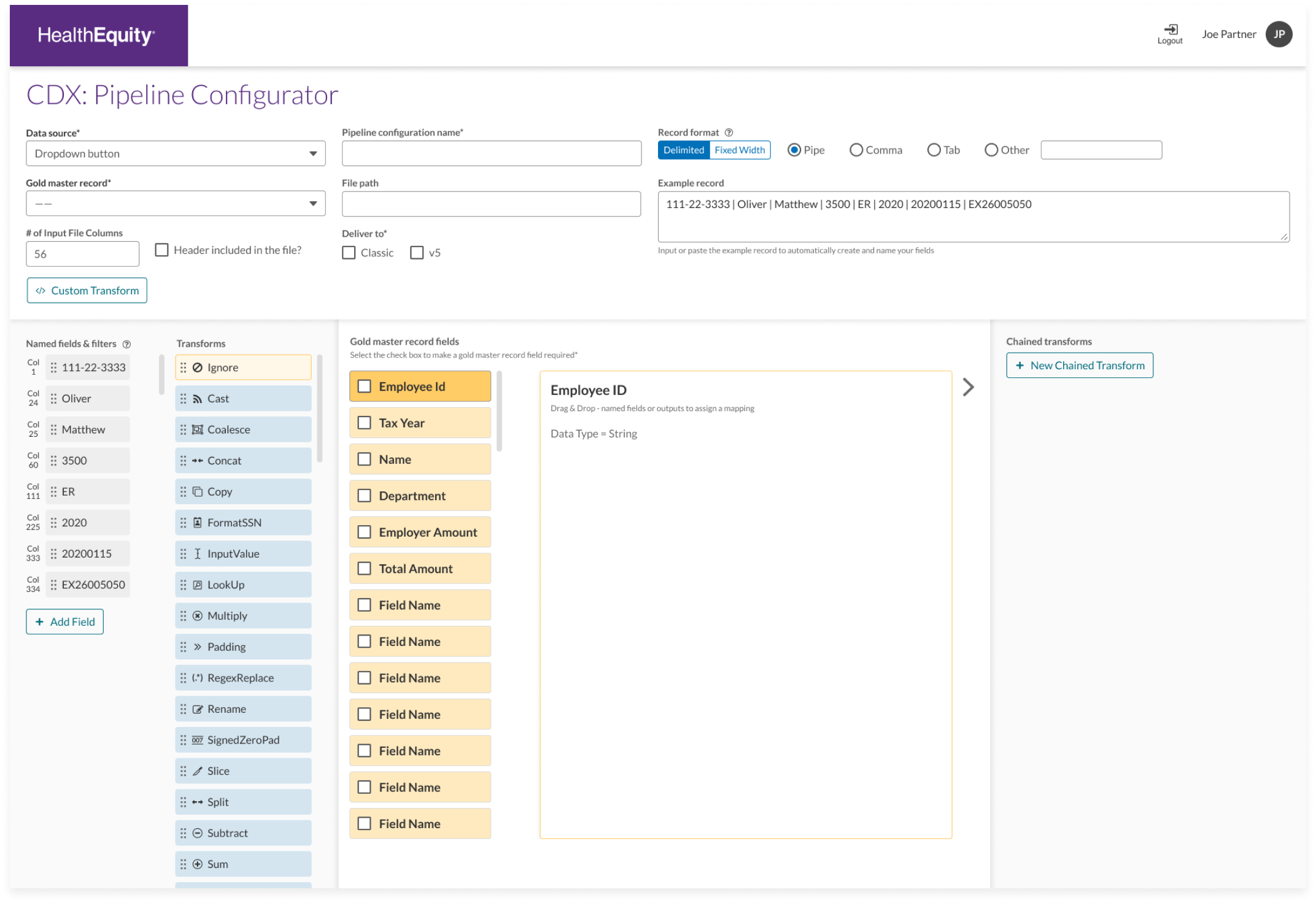 Customer Data Exchange - Configurator