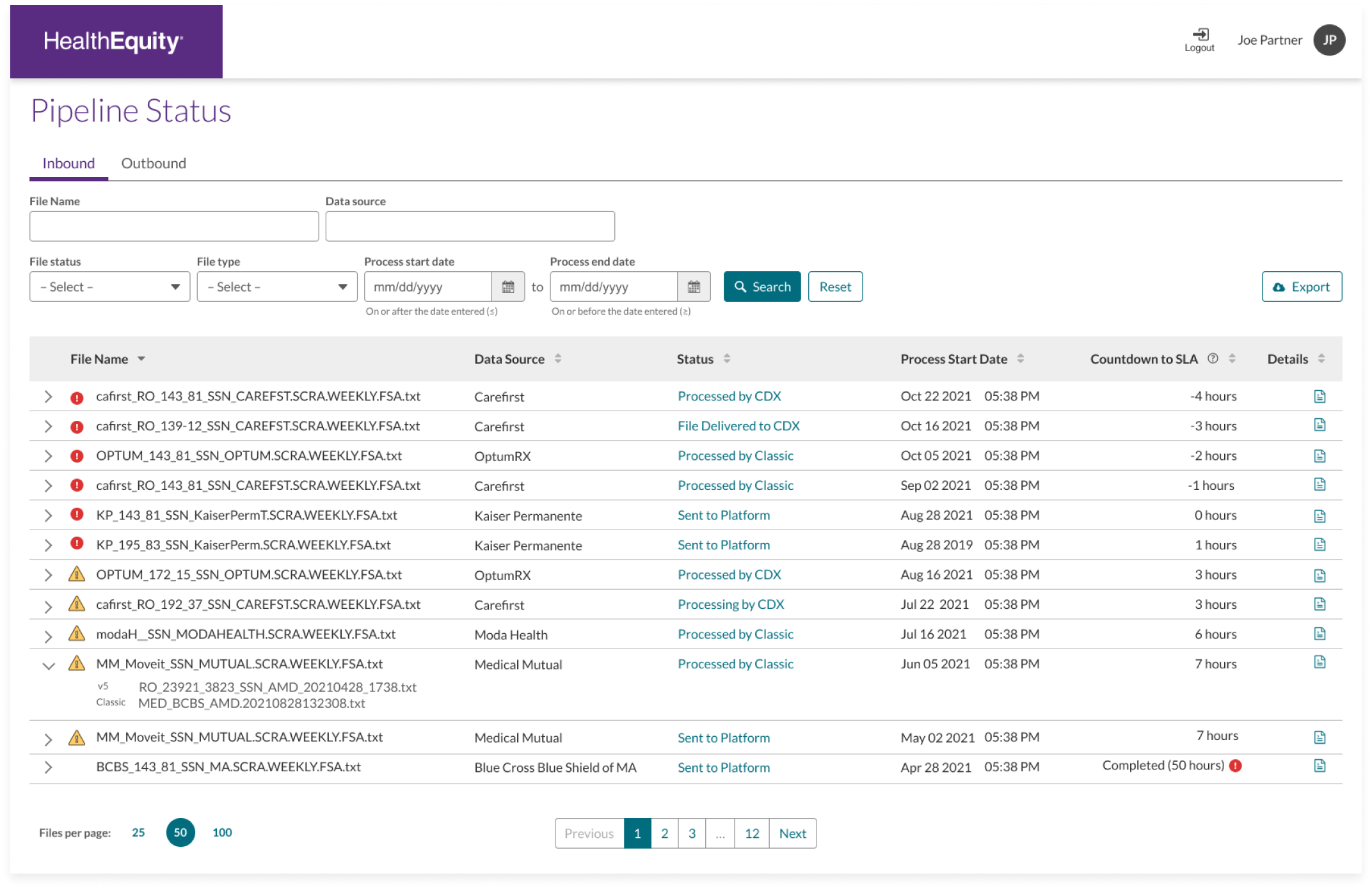 Customer Data Exchange - Flightboard